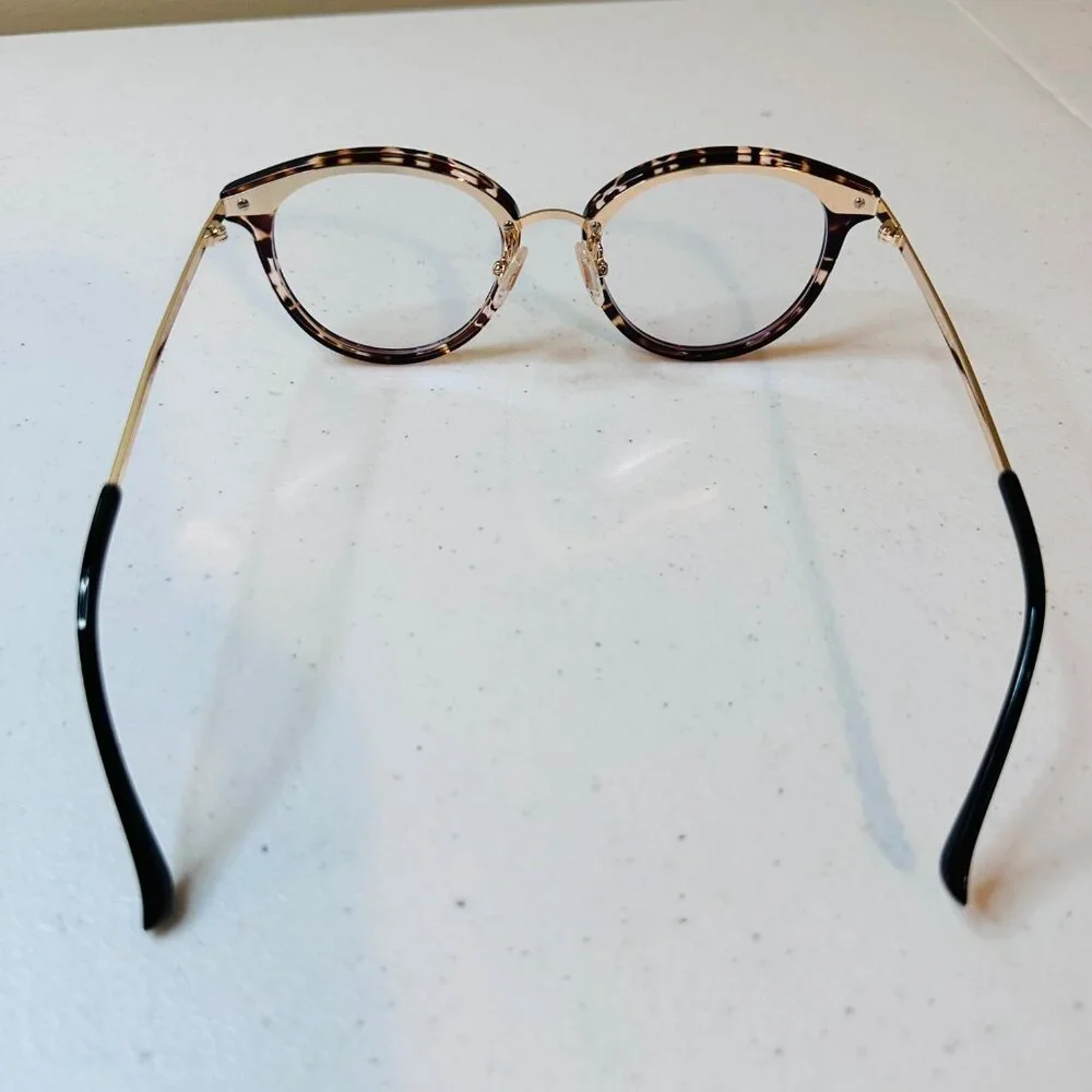 Tortoiseshell Retro Round Frame Blue Light Blocking Glasses Anti-Blue Light Lens